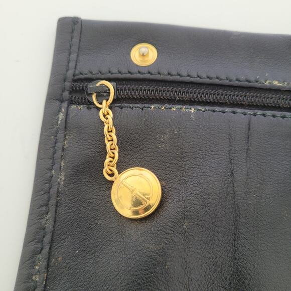 Gucci Vintage Pocket Replacement Pouch Small Black Smooth Leather Zip Designer - Picture 2 of 8